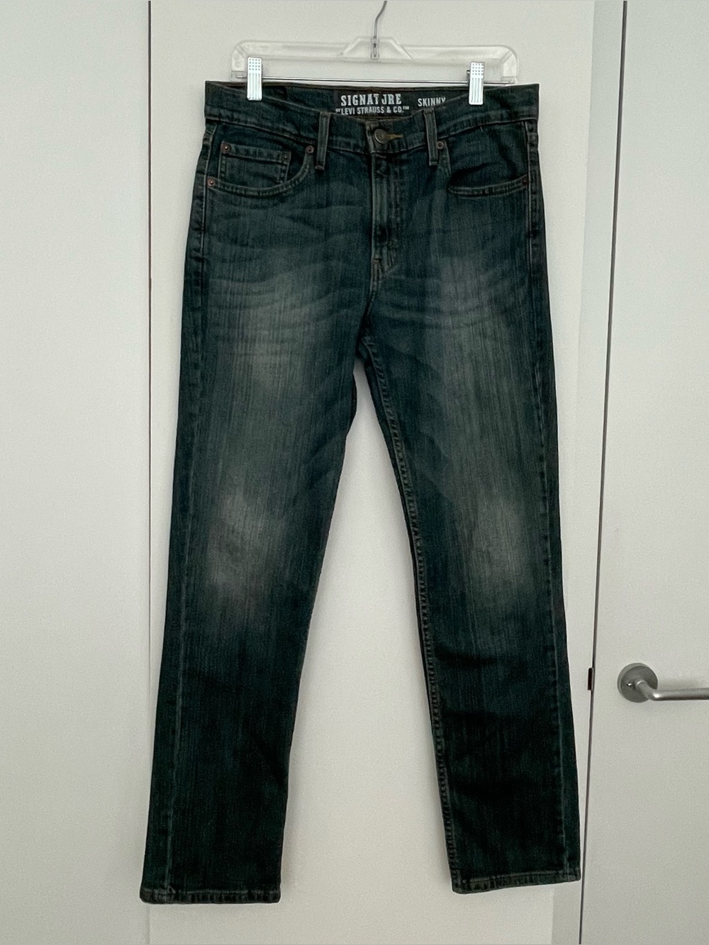 Signature by Levi Strauss Men's Skinny Jeans in Blue Wash Size 32x32